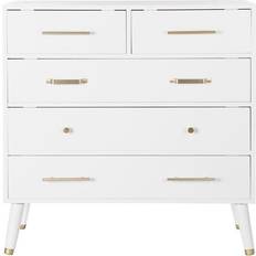 Dkd Home Decor Natural Metal White Cream Chest of Drawer