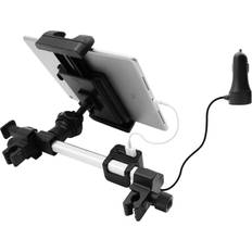 Macally HRMOUNTPRO4UAC, dual mode Tablet Headrest Mount with USB Charger