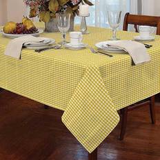 Polyester Tablecloths Gingham Tablecloth Yellow