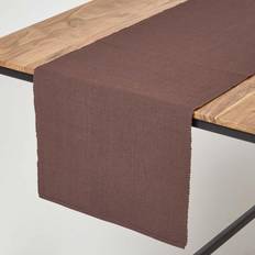 Homescapes Cotton Plain Chocolate Chocolate Tablecloth Brown