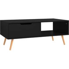 vidaXL Engineered Wood Black Coffee Table