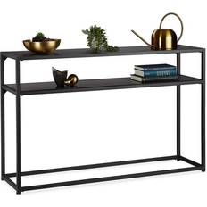 Relaxdays Slim Side Black Console Table 30x110cm