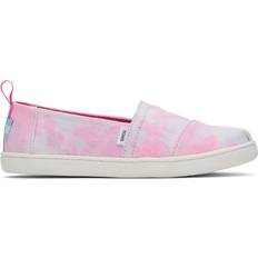 Pink Espadrilles Children's Shoes Toms Kids Youth Pink Neon Multi Tie Dye Twill Alpargatas Shoes