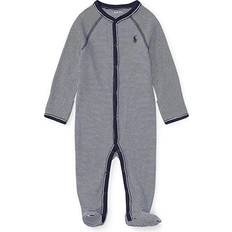 Polo Ralph Lauren Yarn-Dyed Cotton Footie Coverall, Newborn-9 Months BLUE