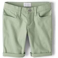 The Children's Place Girl's Roll Cuff Twill Skimmer Shorts - Soft Fern