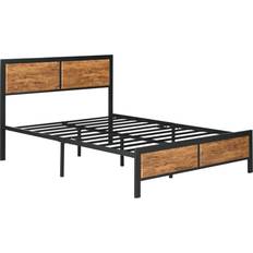 Homcom Industrial King Size Base with Headboard 210x160cm