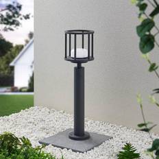 Silver Bollards Lucande lights 'Berenike' modern Bollard