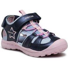 Geox VANIETT Girl Sandal, Navy/PINK