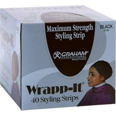 Black Hair Clips Wrapp-it styling strips for natural hair wrap and molded styles bea...