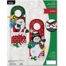 Cotton Picture Hooks Diy bucilla holiday santa snowman christmas hangers