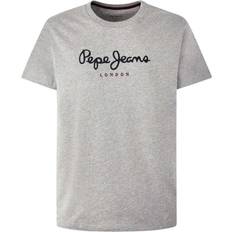 Pepe Jeans Herren Shirt EGGO Graumeliert/dunkelblau/rot