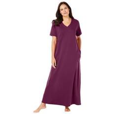 Dreams & co. women's plus petite long t-shirt lounger dress or nightgown