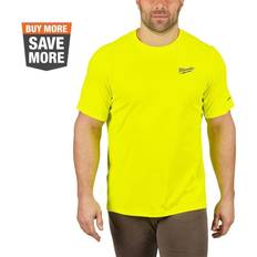 Milwaukee Tops Milwaukee WORKSKIN Lightweight Performance Shirt Short Sleeve HI Vis