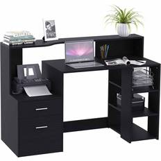 Homcom Modern Black Writing Desk 55x140cm