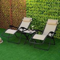 OutSunny Alfresco 3 Zero Gravity Outdoor Lounge Set