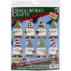 Cotton Christmas Tree Ornaments Works Plastic Canvas Kit 2.25"x4" Christmas Tree Ornament