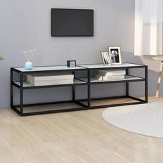 Marbles TV Benches vidaXL Cabinet Tempered TV Bench