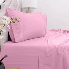 Sweet Home Collection 1500 Thread Count Deep Bed Sheet Pink