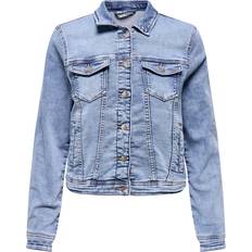 Only Cropped Denim Jacket - Blue/Light Blue