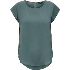 Green Blouses Only Vic Loose Short Sleeve Top - Green/Balsam Green