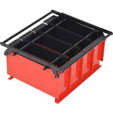 Red Hobby & Office Machines vidaXL Paper Log Briquette Maker Steel 38x31x18cm Black