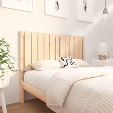 vidaXL 125.5x4x100 Solid Wood Pine Brown Headboard