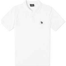 Paul Smith Cotton Pique Zebra Logo Polo Shirt - White