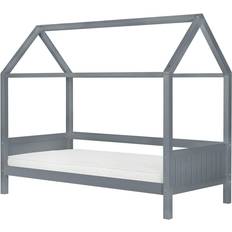 Birlea Single Bed - House Shaped Wood Bed Frame Solid Pine