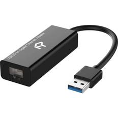 Rankie USB Network Adapter, USB 3.0 to RJ45 Gigabit, Black