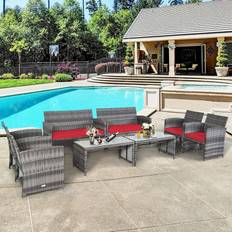 Costway 8-Piece Wicker Outdoor Lounge Set