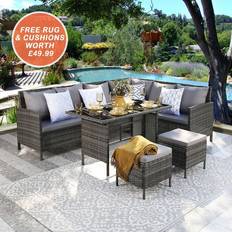 Grey Thalia Garden Corner Outdoor Sofa