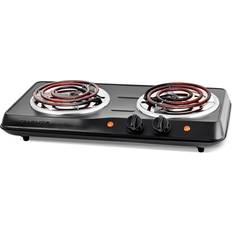 Ovente Electric Double Coil Burner Hot Plate Cooktop