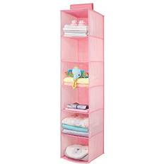 Pink Clothes Rack mDesign Long Soft Fabric Over Closet Rod Organizer