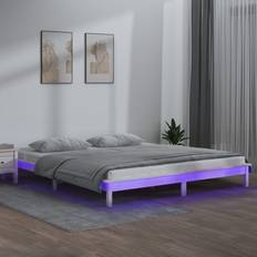 vidaXL LED Bed Frame 6FT Super King Solid