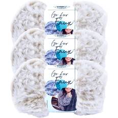 Lion Premium Grills 3 pack brand yarn 322-211an go for faux bulky yarn, blonde elk