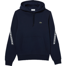 Lacoste Men's Classic Fit Printed Bands Hooded Sweatshirt - Navy Blue