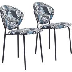 Zuo Modern Clyde Leaf Print Kitchen Chair 2