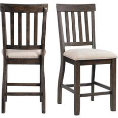 Picket House Furnishings Stanford Upholstered Slat Bar Stool 2