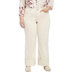 NYDJ Women's Teresa Wide Leg Jeans Plus Size - White