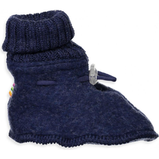 Drawstring Baby Booties Joha Sleeping Booties - Dark Blue Melange