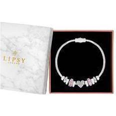 Lipsy Silver Heart Pink Magnetic Bracelet Gift Boxed