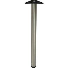 Stainless Steel & Worktop Leg 870mm 60mm - Brushed - Rothley