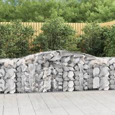 vidaXL Gabion bågformad 400x50x80/100 galvaniserat järn