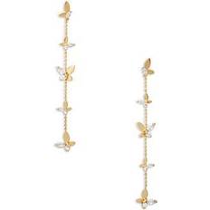 Kate Spade Social Butterfly Linear Drop Earrings Gold/White