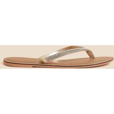 Gold - Women Flip-Flops Accessorize 'Daniella' Beaded Flip Flops