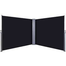 OutSunny Retractable Double Side Awning Screen Fence