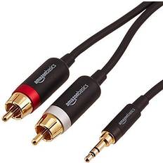 Amazon Basics 3.5mm to 2-Male RCA Adapter Stereo Cable 15