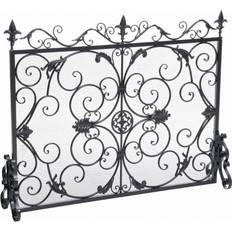 Noble House Wilmington 44.5 in. Fireplace Screen, Black