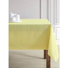 Beatrice Home Fashions Ashley Easy Care 84" Tablecloth Yellow