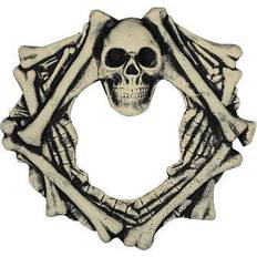 Northlight Skull Head and Bones Halloween Wreath Unlit